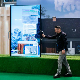 Ecran de réalité augmentée sur Rexel Expo conçu par GL events
