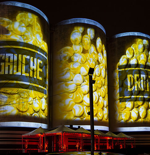"La Sucrière projection vidéo Diner de Gala Bocuse d'Or"