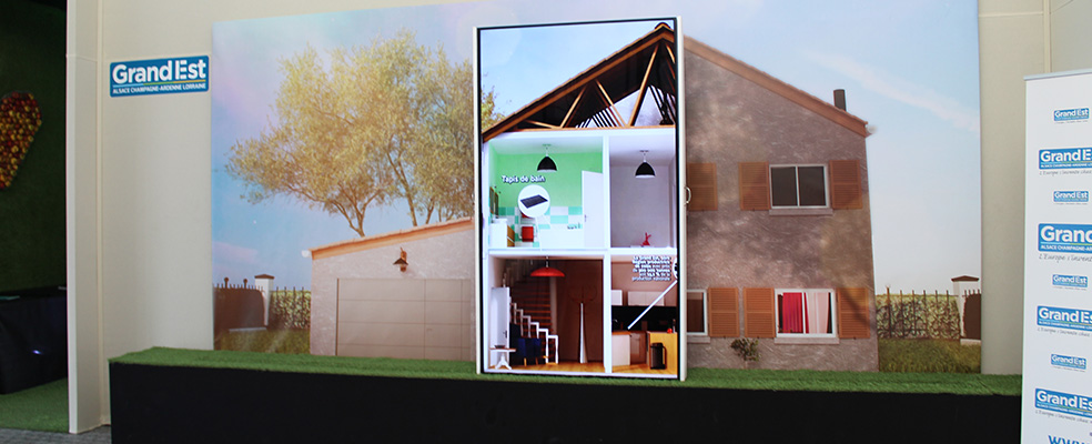 Ecran de réalité augmentée GL events pour la Région Grand Est