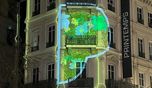 Mapping vidéo nouveau logo Printemps Lyon
