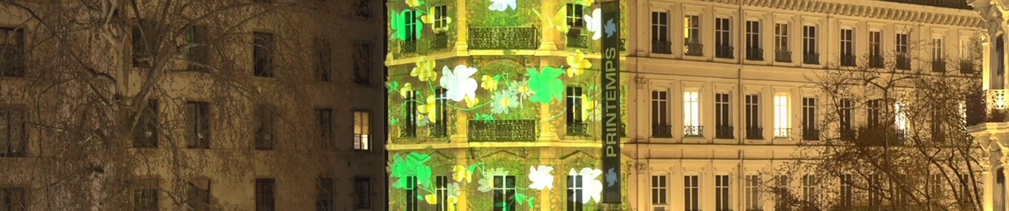 Mapping vidéo événementiel au Printemps à Lyon