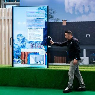 Ecran de réalité augmentée sur Rexel Expo conçu par GL events