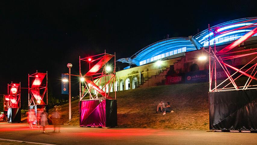 Projecteurs LED à l'Inversion Festival au Matmut Stadium de Lyon