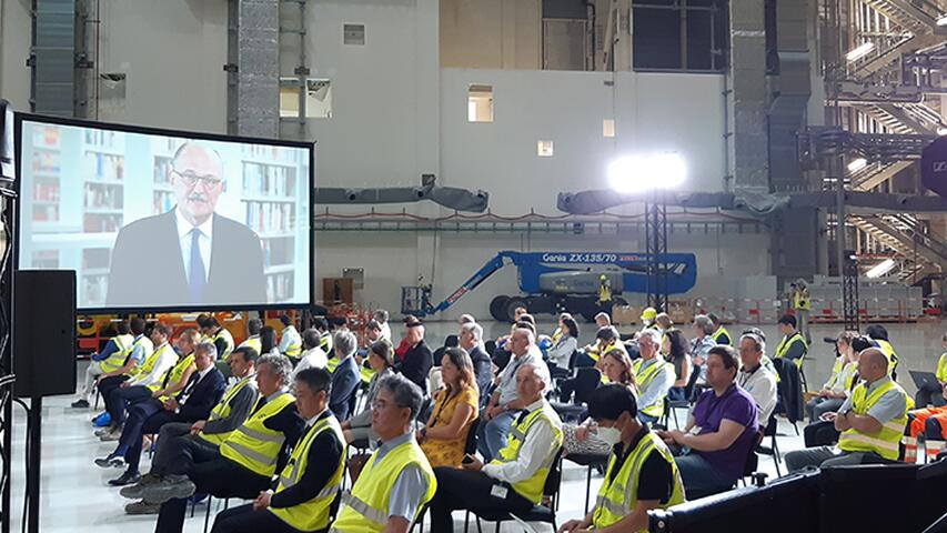 scénographie lancement de la phase d'assemblage ITER
