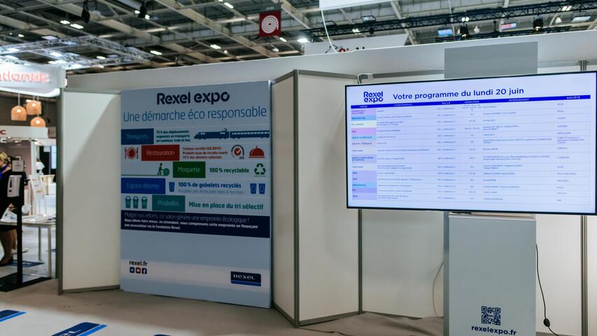 Rexel expo Paris - écran signalétique- GL events