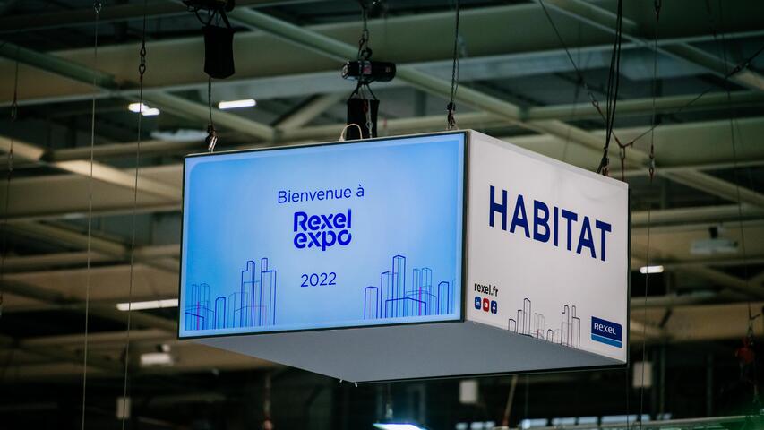 Rexel expo Paris - cube écran - GL events